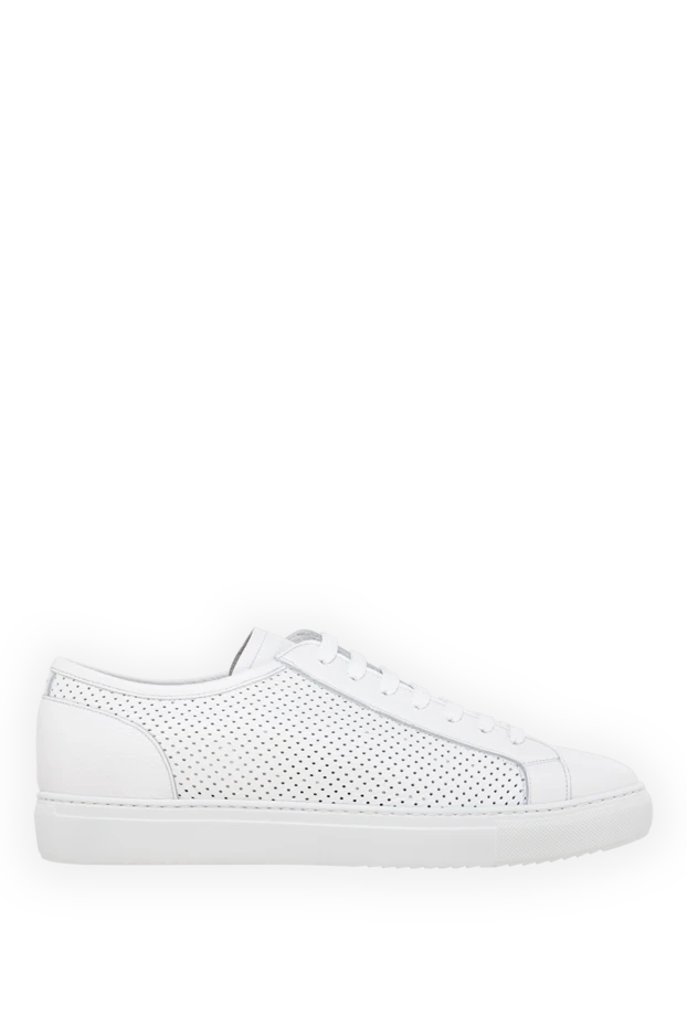 Doucal`s man genuine leather sneakers for men, white купить с ценами и фото 177596 - photo 1