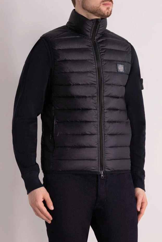 Stone Island жилет из полиамида мужской синий 177601 - фото 3