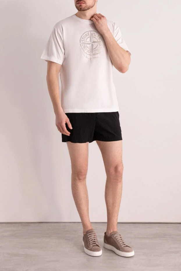 Stone Island man men's black polyamide beach shorts купить с ценами и фото 177618 - photo 2