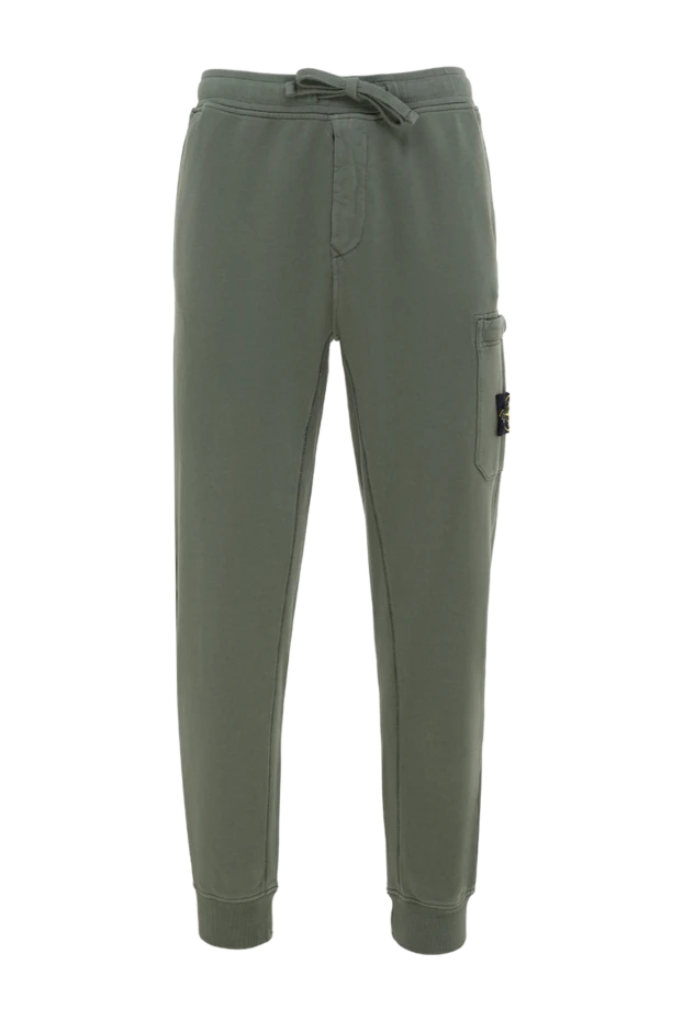 Stone Island man men's cotton trousers green купить с ценами и фото 177622 - photo 1