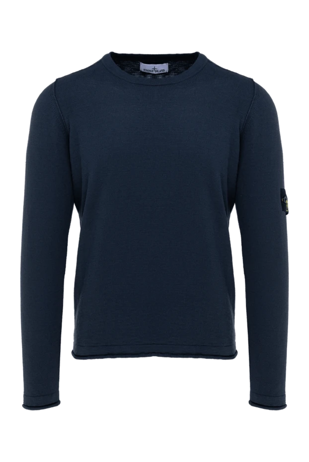 Stone Island man men's blue long sleeve cotton jumper купить с ценами и фото 177625 - photo 1