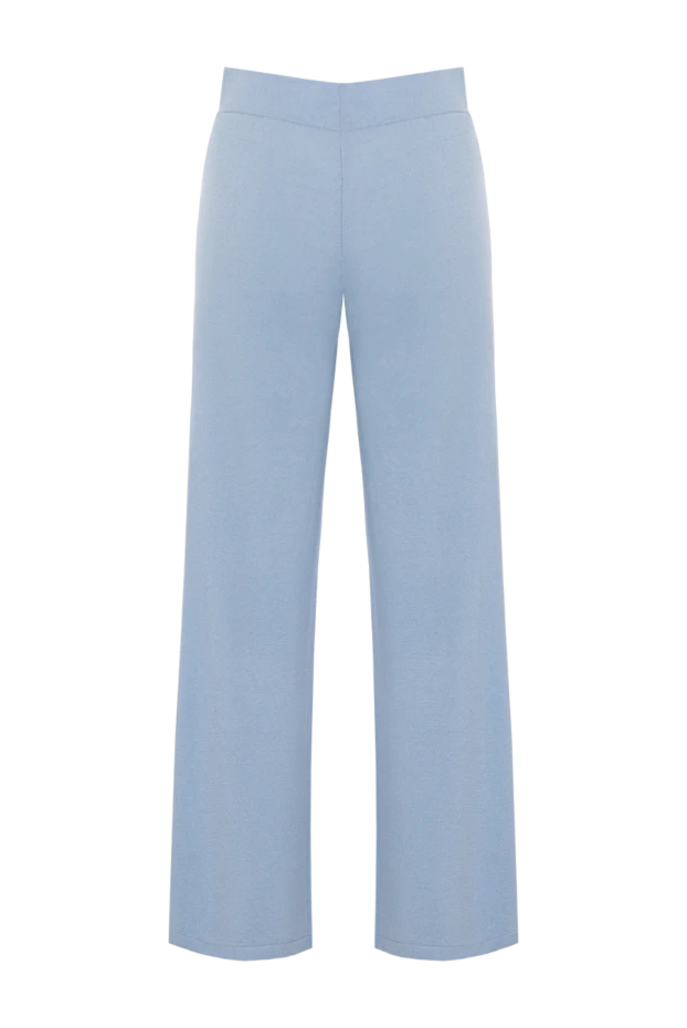 Rocco Ragni woman women's knitted silk and cashmere trousers, blue купить с ценами и фото 177651 - photo 1