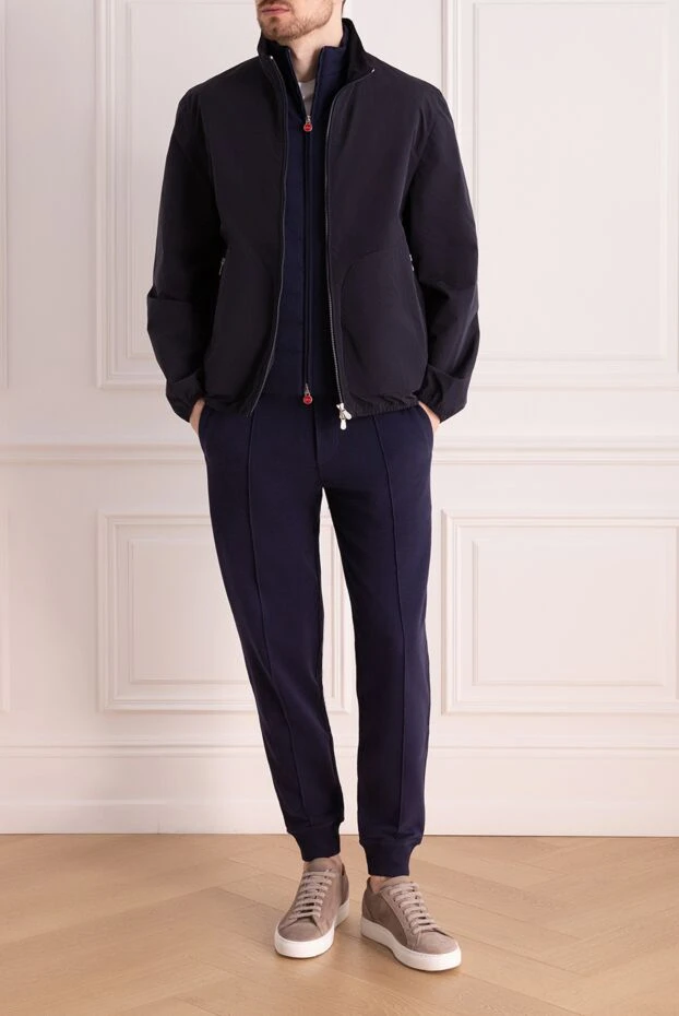 Brunello Cucinelli куртка из полиэстера и полиамида синяя мужская 177657 - фото 2