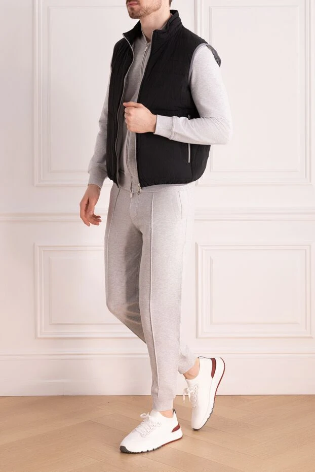 Brunello Cucinelli ерлерге арналған қара полиэфир және эластан көкірекше 177660 - фото 2