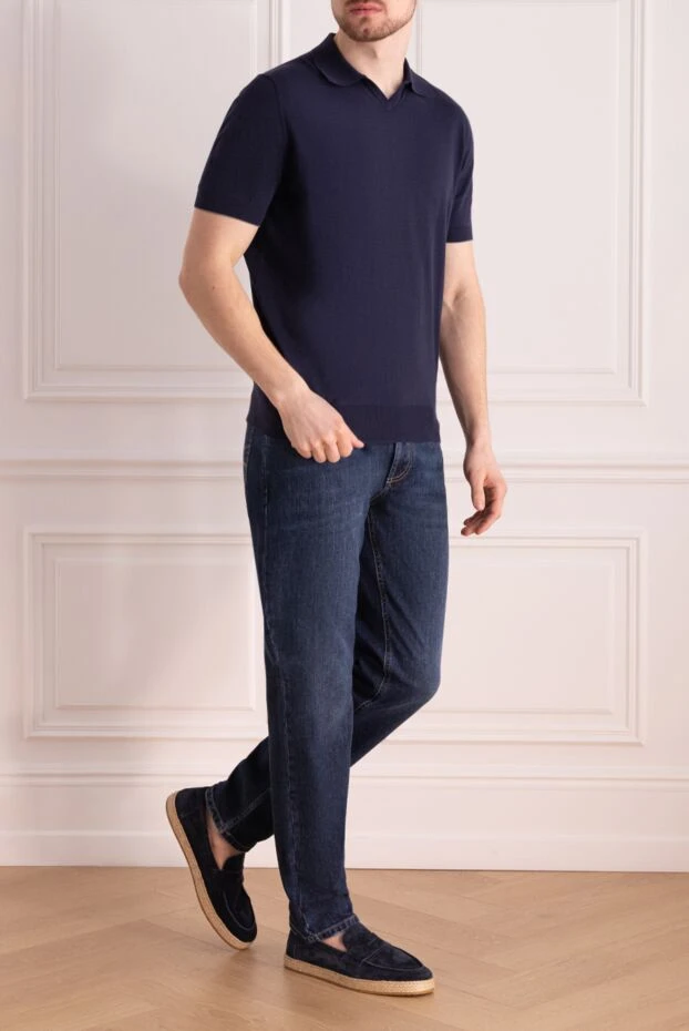 Brunello Cucinelli blue cotton and elastane jeans for men 177665 - photo 2