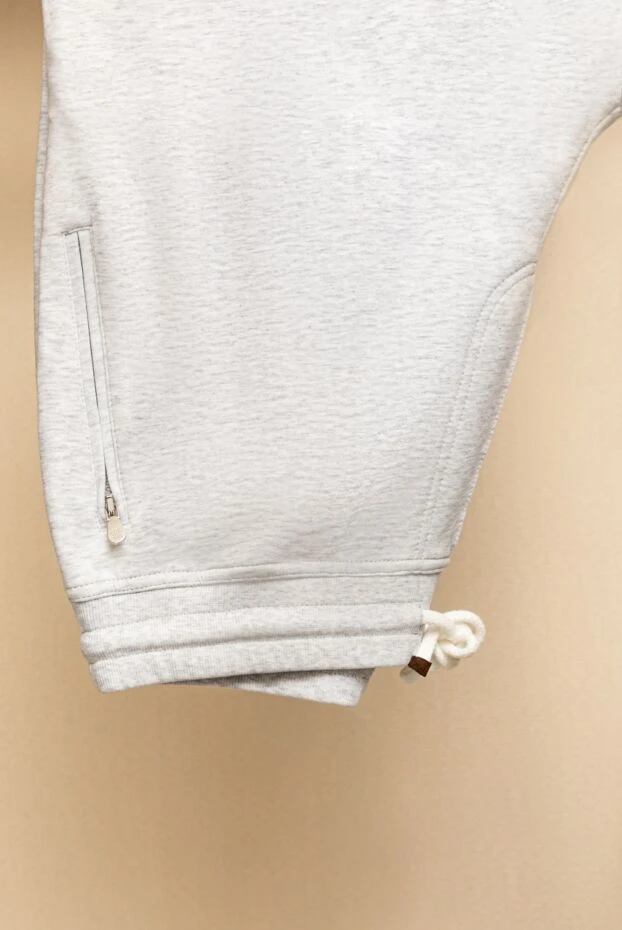 Brunello Cucinelli шорты из меланжевого трикотажа с поясом на кулиске мужские 177666 - фото 2