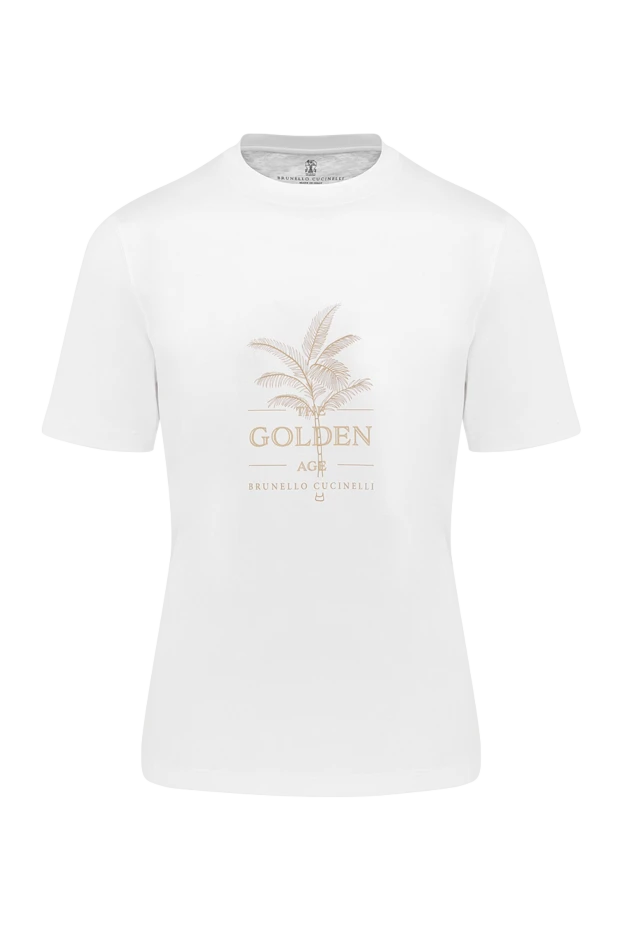 Brunello Cucinelli men's white cotton t-shirt 177670 - photo 1