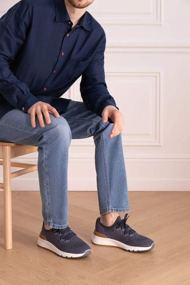 Brunello Cucinelli sneakers for men blue 177672 - photo 2