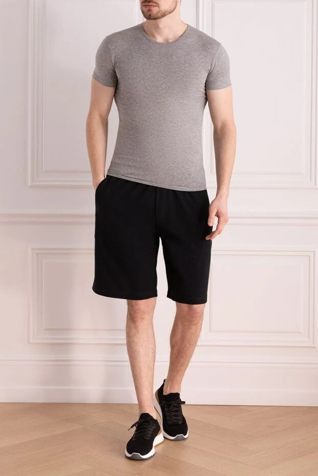 Brunello Cucinelli shorts made of cotton and polyamide for men black 177683 - photo 2