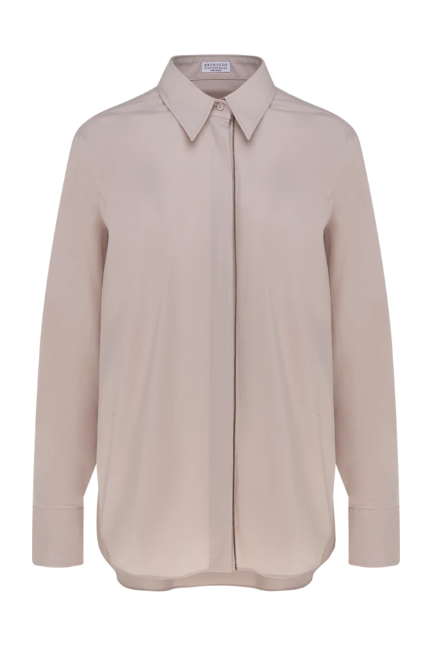 Рубашка женская бежевая - фото 1