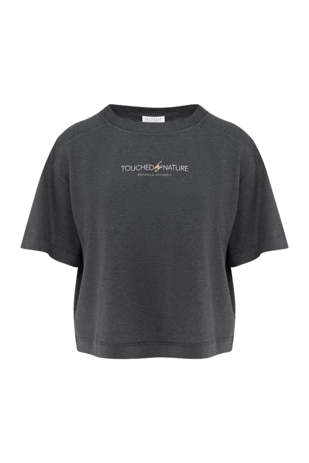 Brunello Cucinelli women's gray cotton t-shirt 177691 - photo 1