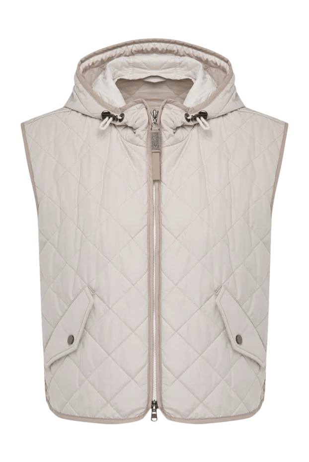 Women's cotton and polyester vest gray - photo 1