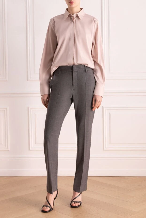 Brunello Cucinelli брюки женские серые 177701 - фото 2