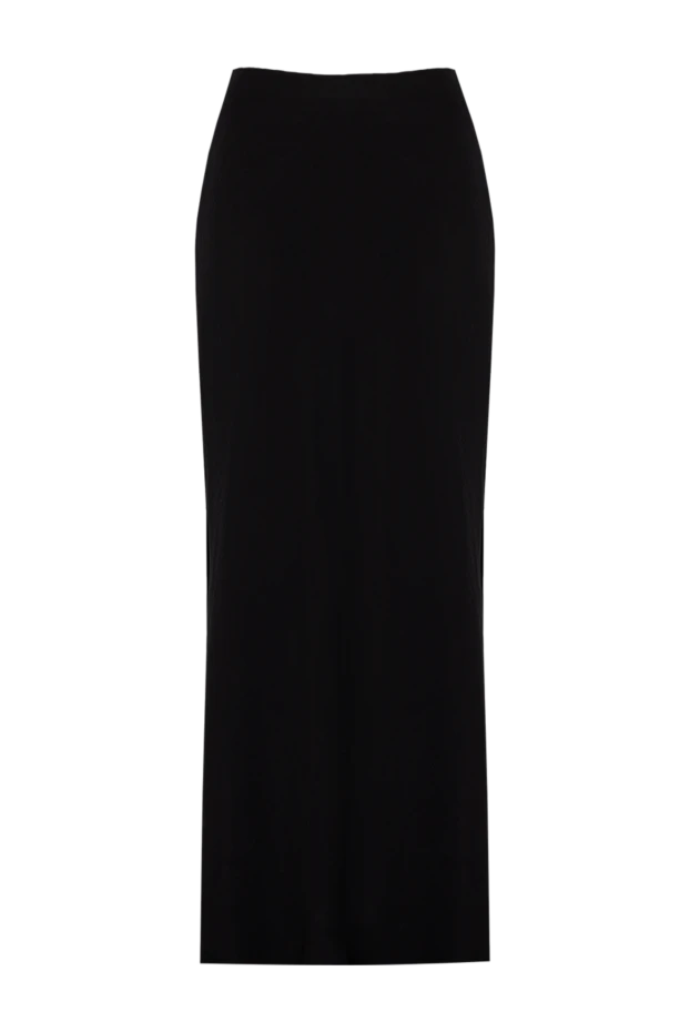 Maxi skirt made of viscose and linen for women black - photo 1