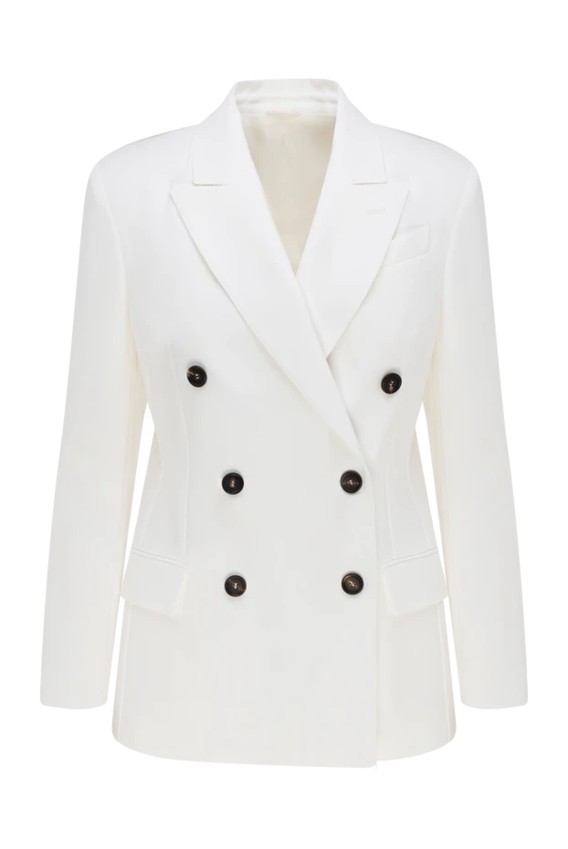 Жакет из хлопка женский белый - фото 1