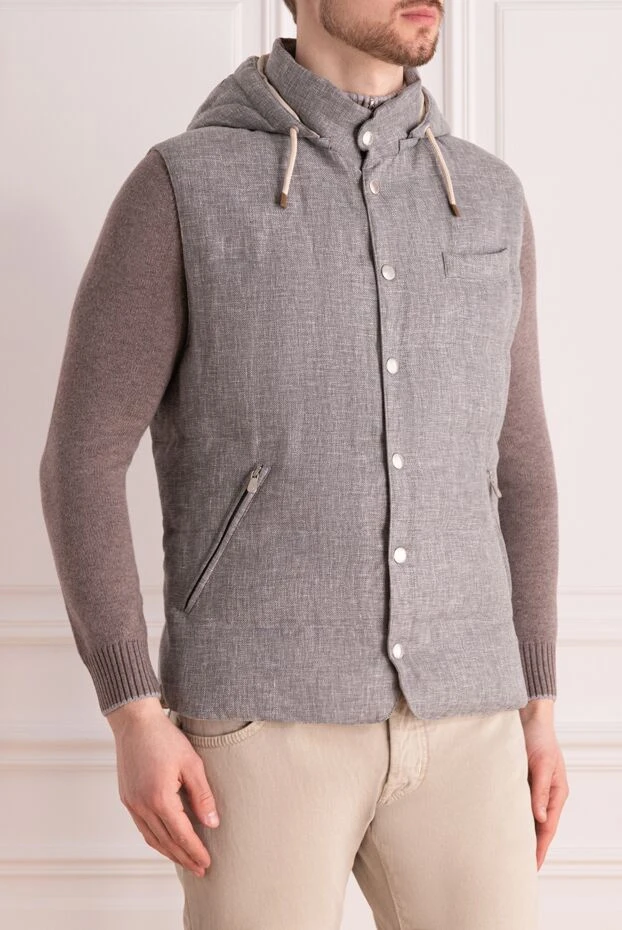 Brunello Cucinelli жилет мужской черный 177713 - фото 3