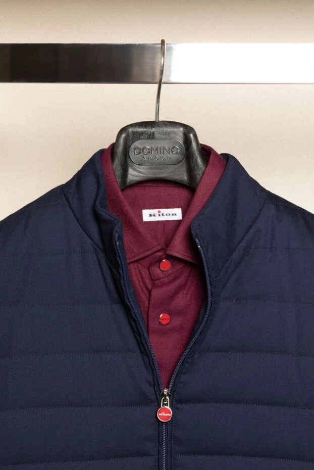 Kiton жилет мужской синий 177715 - фото 2
