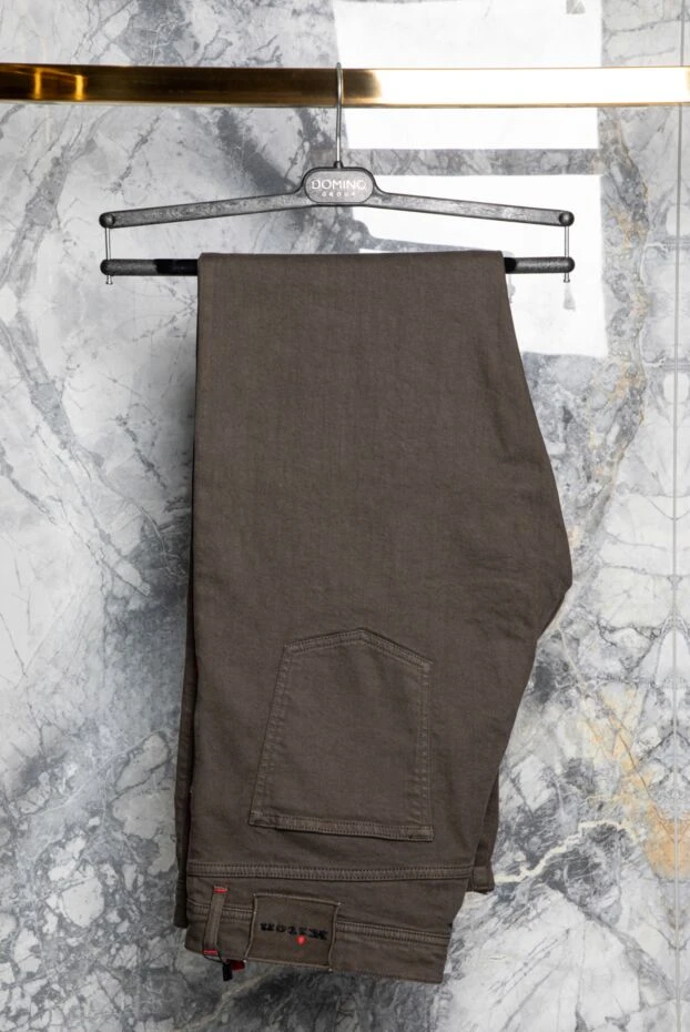 Kiton джинсы из хлопка и эластана коричневые мужские 177728 - фото 2