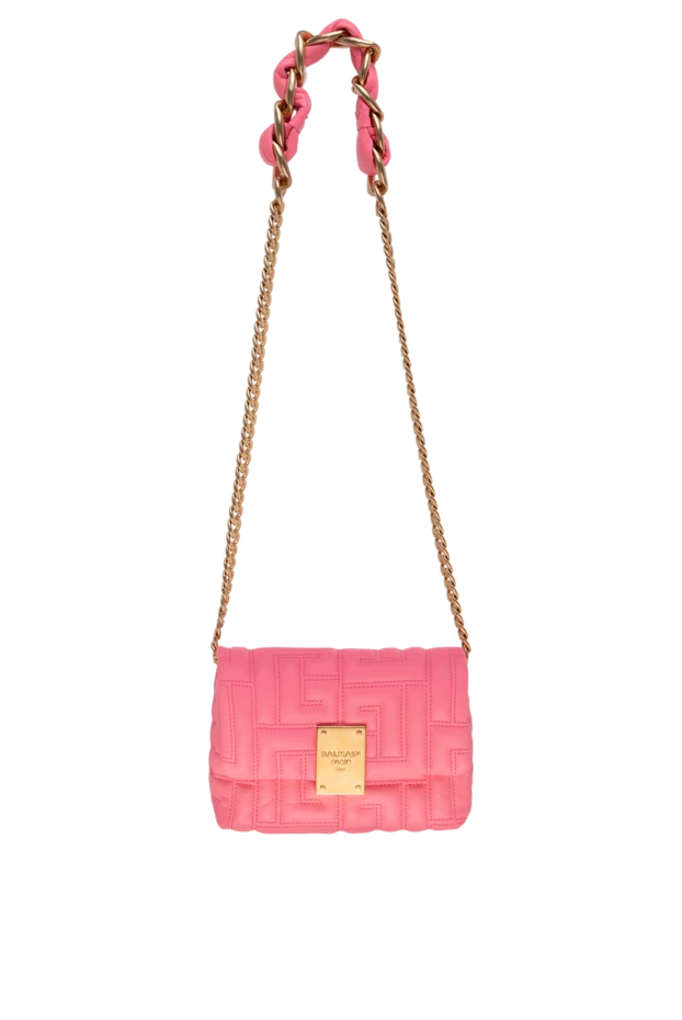 Balmain woman women's leather bag pink купить с ценами и фото 177747 - photo 1