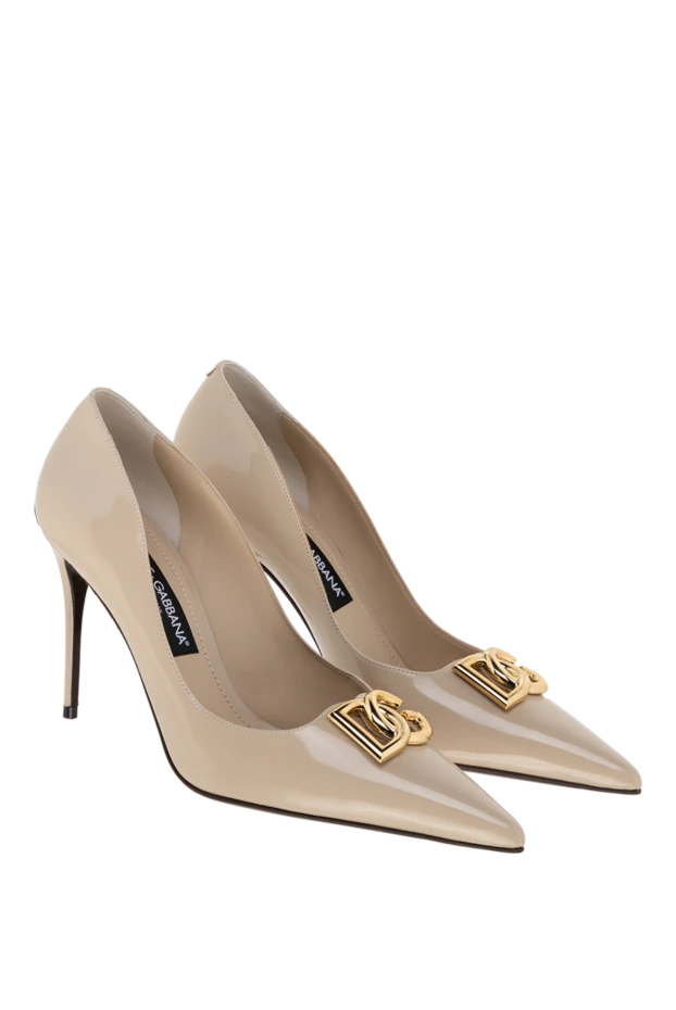 Miu Miu woman women's beige high-heeled shoes made of genuine leather 178355 - photo 3