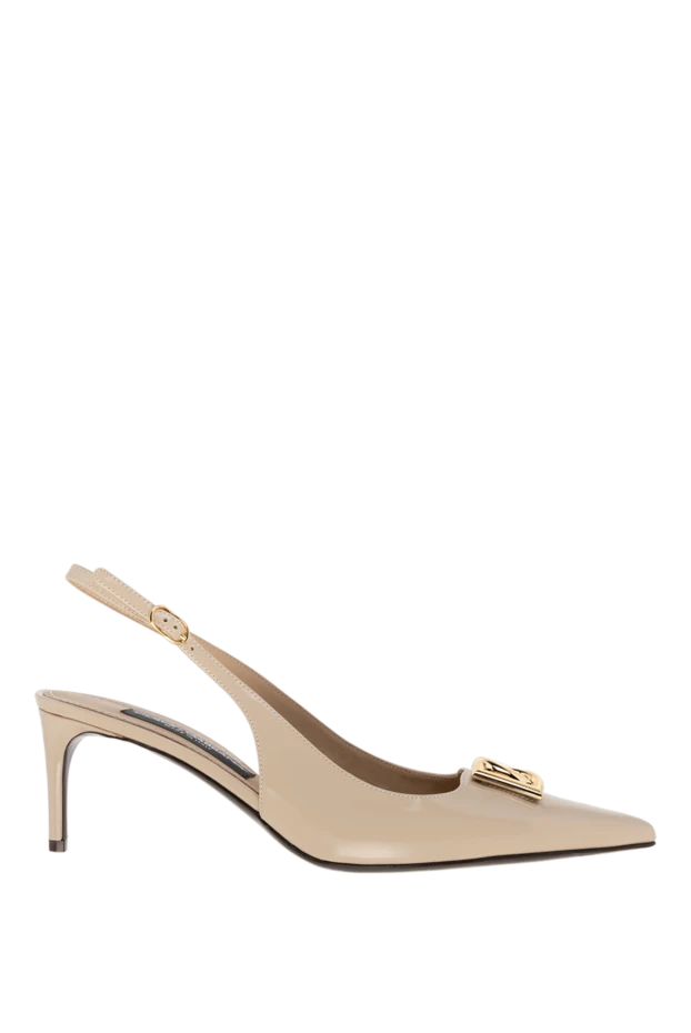 Dolce & Gabbana woman women's leather sandals, beige купить с ценами и фото 177761 - photo 1