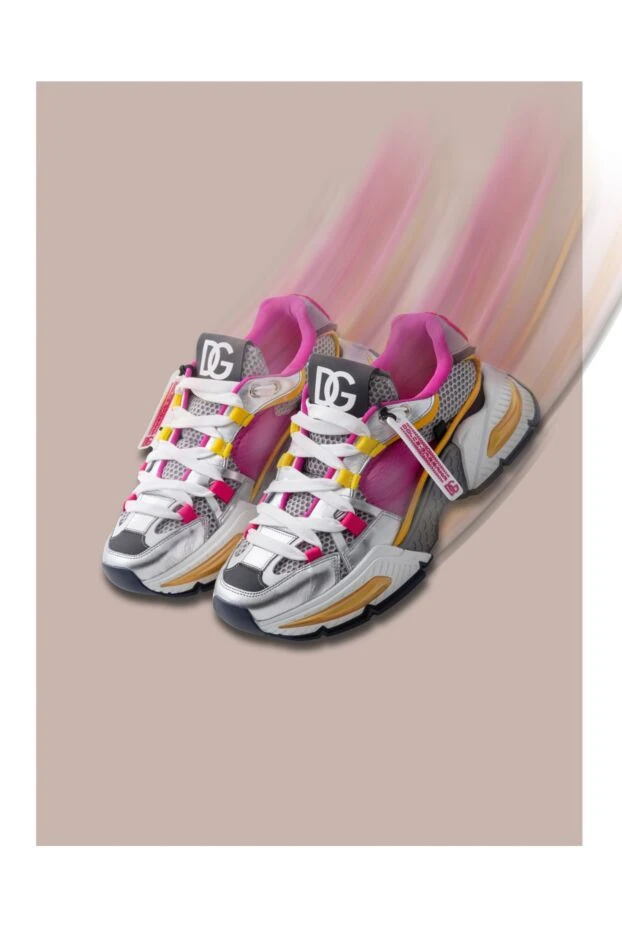 Dolce & Gabbana комбинированные женские кроссовки  airmaster  серого цвета 177762 - фото 2