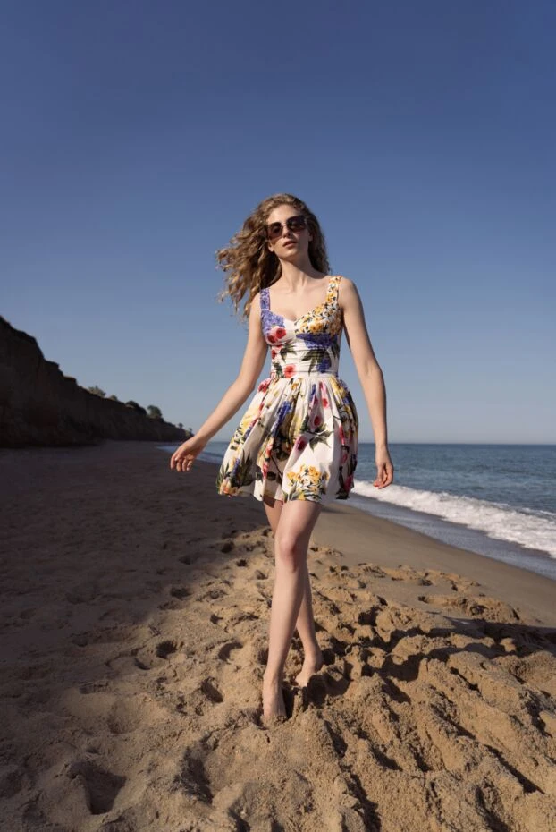 Dolce & Gabbana a mini dress with a flared skirt and wide straps in a floral print 177772 - photo 2