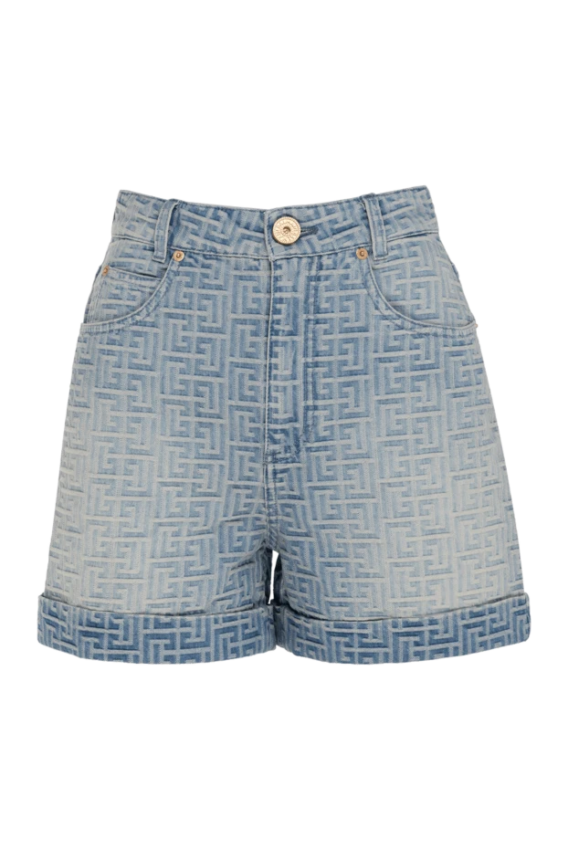 Balmain woman women's cotton denim shorts blue купить с ценами и фото 177777 - photo 1