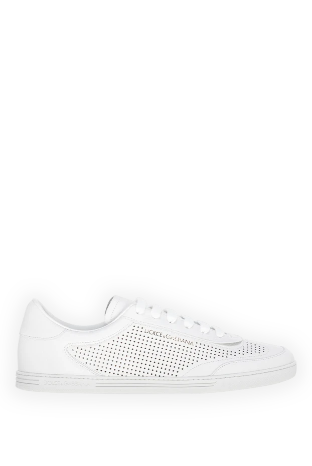 Dolce & Gabbana man men's white leather sneakers купить с ценами и фото 177785 - photo 1