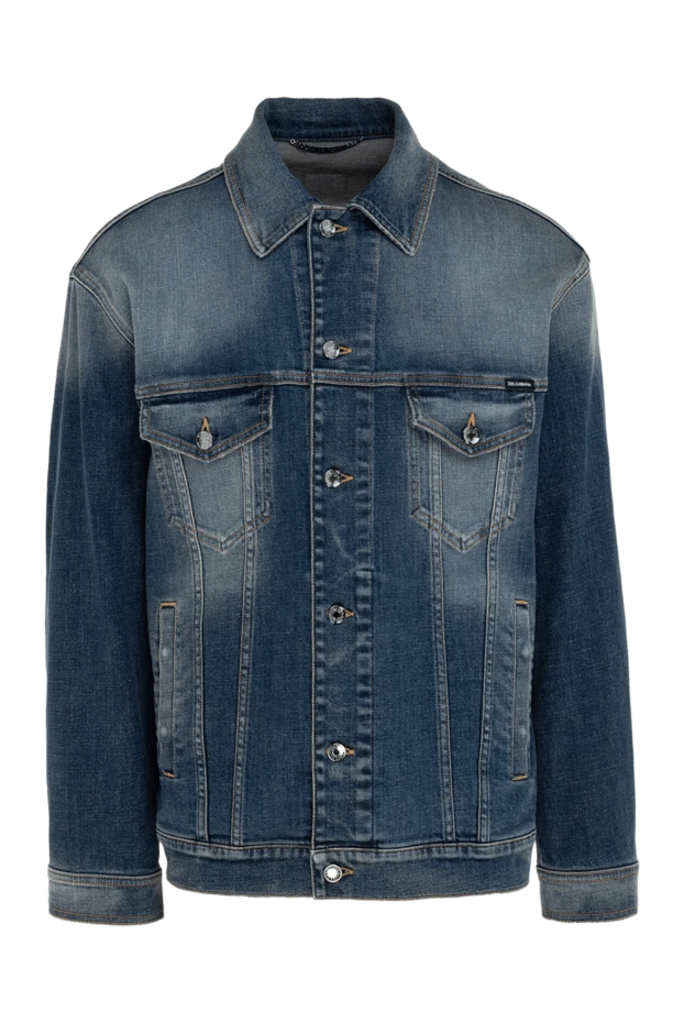 Dolce & Gabbana man blue denim jacket made of cotton and elastane for men купить с ценами и фото 177790 - photo 1