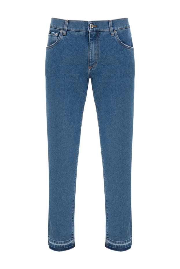 Dolce & Gabbana man blue cotton and elastane jeans for men купить с ценами и фото 177793 - photo 1