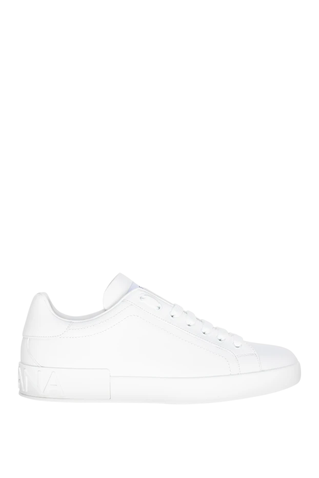 Dolce & Gabbana man men's white leather sneakers купить с ценами и фото 177795 - photo 1