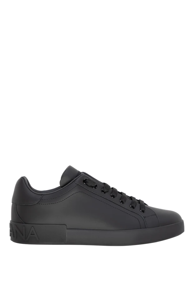 Dolce & Gabbana man men's black leather sneakers купить с ценами и фото 177796 - photo 1