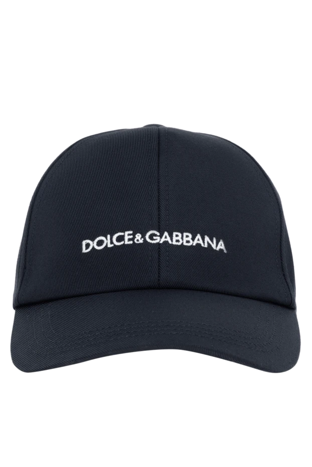 Dolce & Gabbana Ерлердікі ерлерге арналған мақта қалпақ, көк купить с ценами и фото 177803 - фото 1