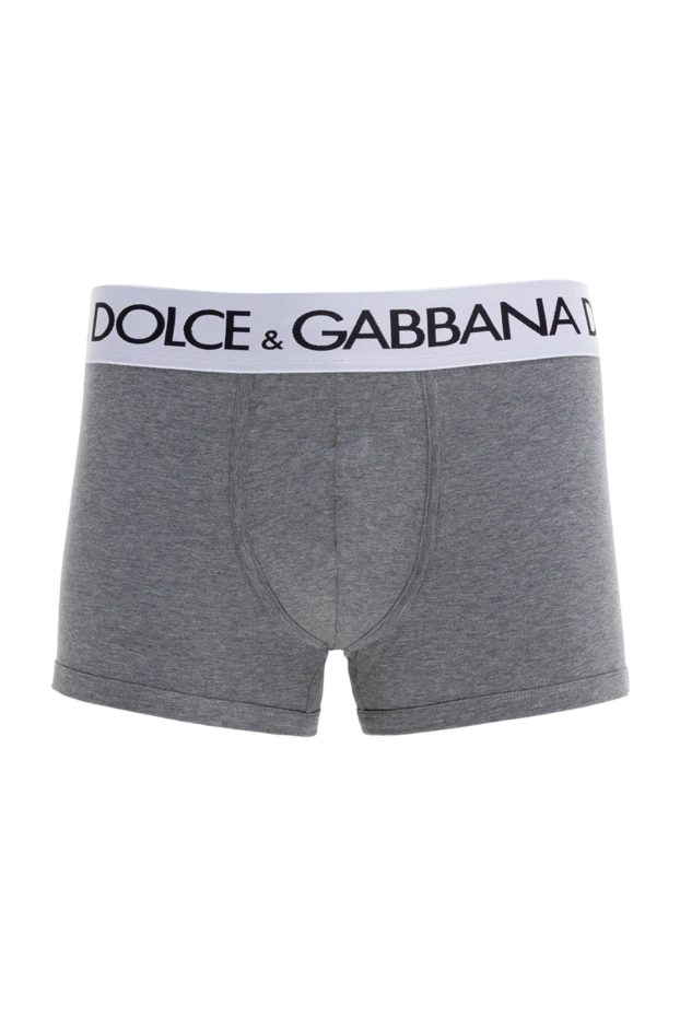 Dolce & Gabbana man gray men's boxer briefs made of cotton and elastane купить с ценами и фото 177805 - photo 1