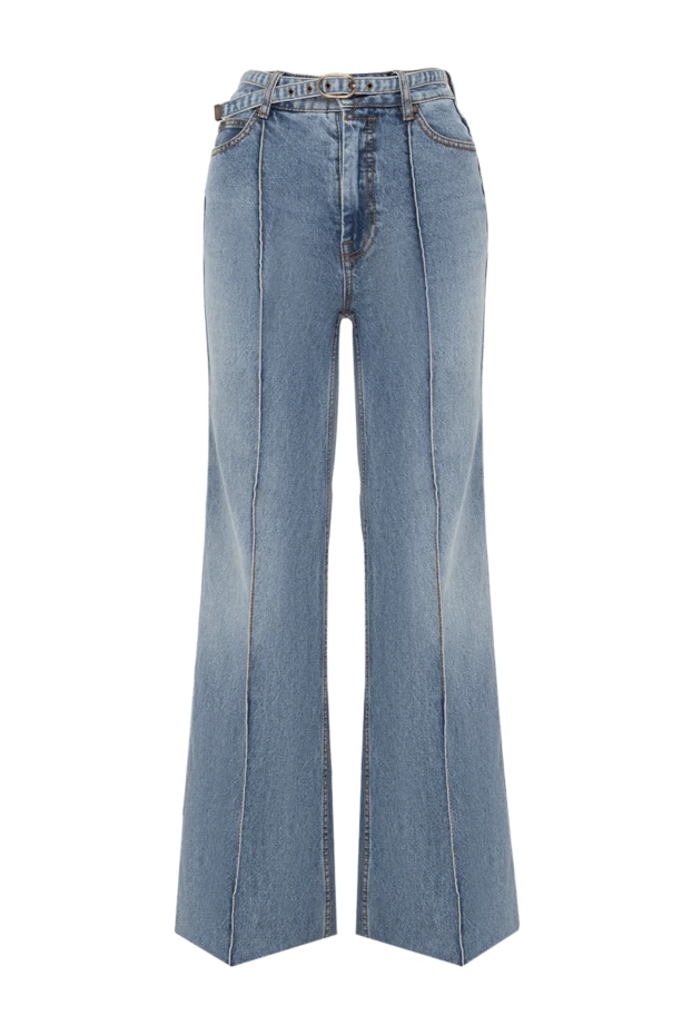 Джинсы в винтажном стиле с ремнем и декоративными швами спереди
- фото 1