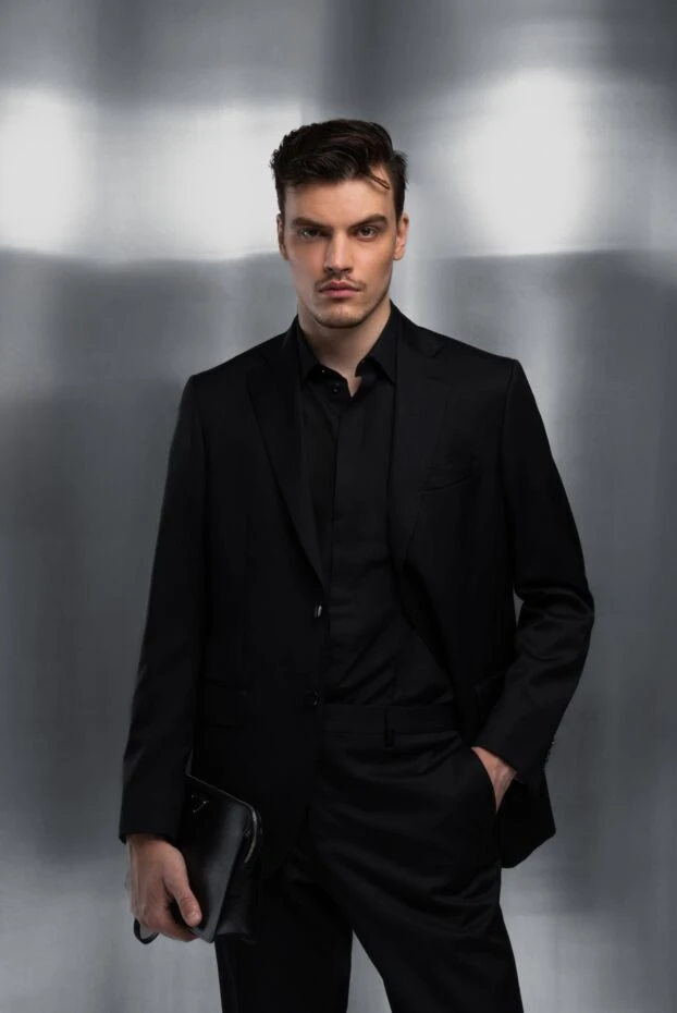 Sartoria Latorre wool suit for men black 177828 - photo 3