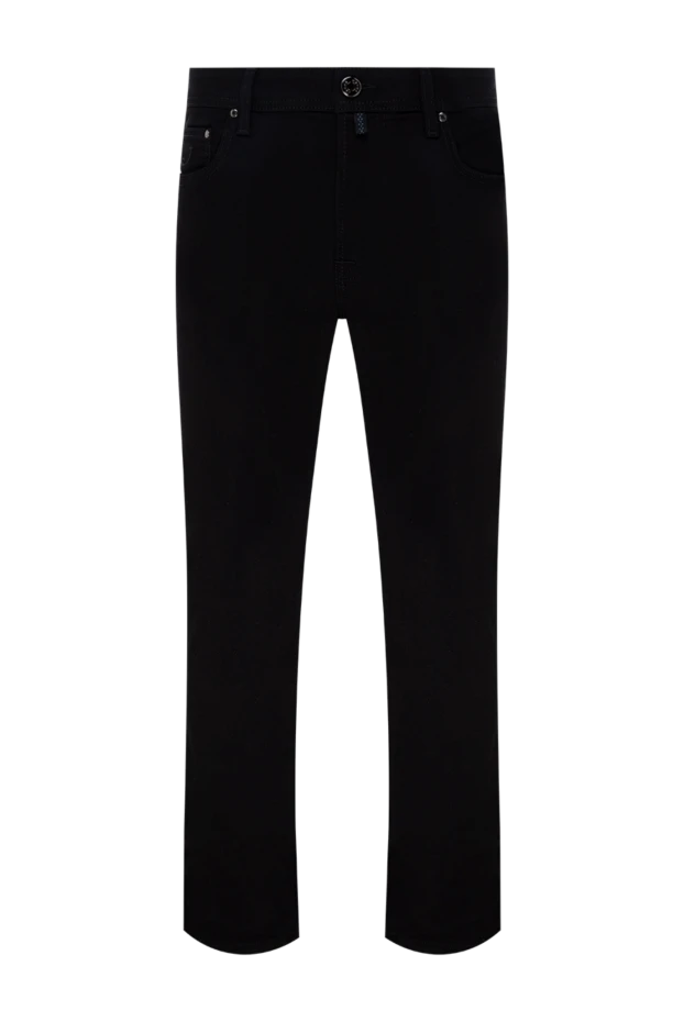 Ерлерге арналған қара мақта және эластан джинсы - фото 1