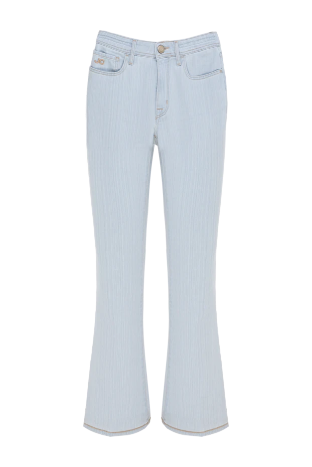 Сәл жарқылы және текстуралы үлгісі бар ашық көк әйелдер джинсы
- фото 1