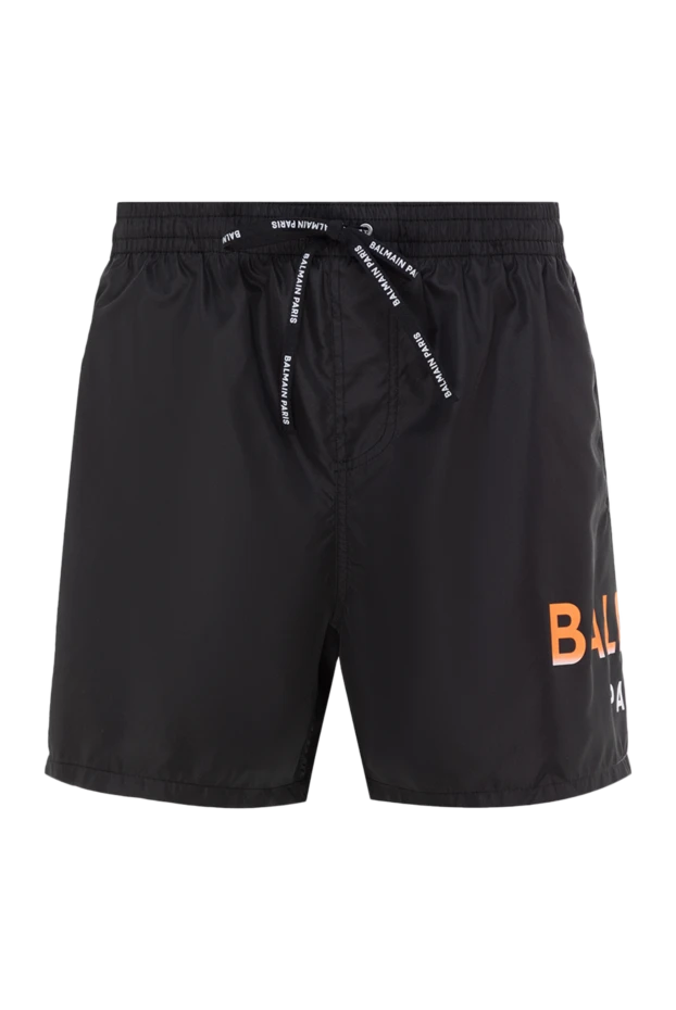 Balmain man men's black polyester beach shorts купить с ценами и фото 177845 - photo 1