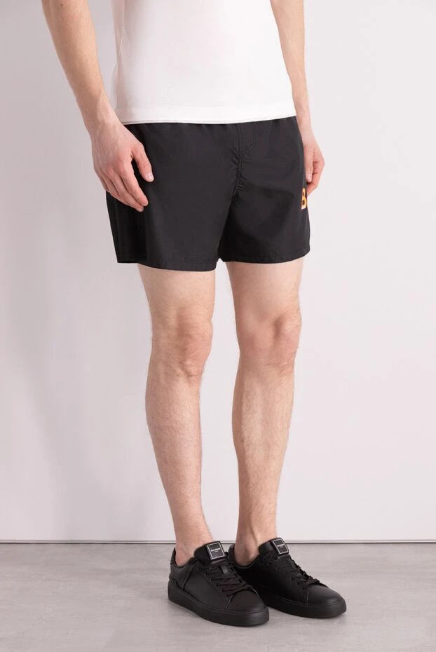 Balmain man black men's beach shorts made of polyester 179000 - photo 3