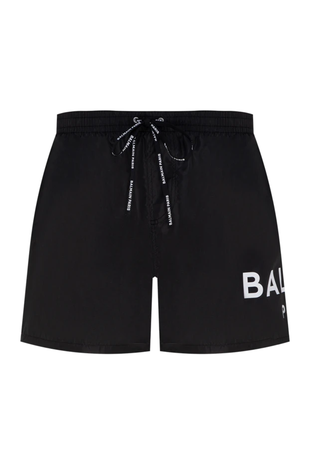 Balmain man men's black polyester shorts купить с ценами и фото 177846 - photo 1