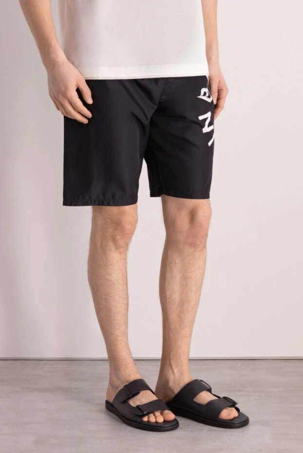 Balmain man black men's beach shorts made of polyester 179000 - photo 3