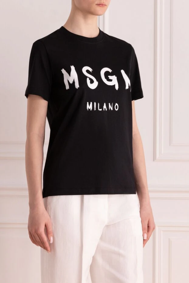 MSGM женские футболка из хлопка женская белая 177872 - фото 3