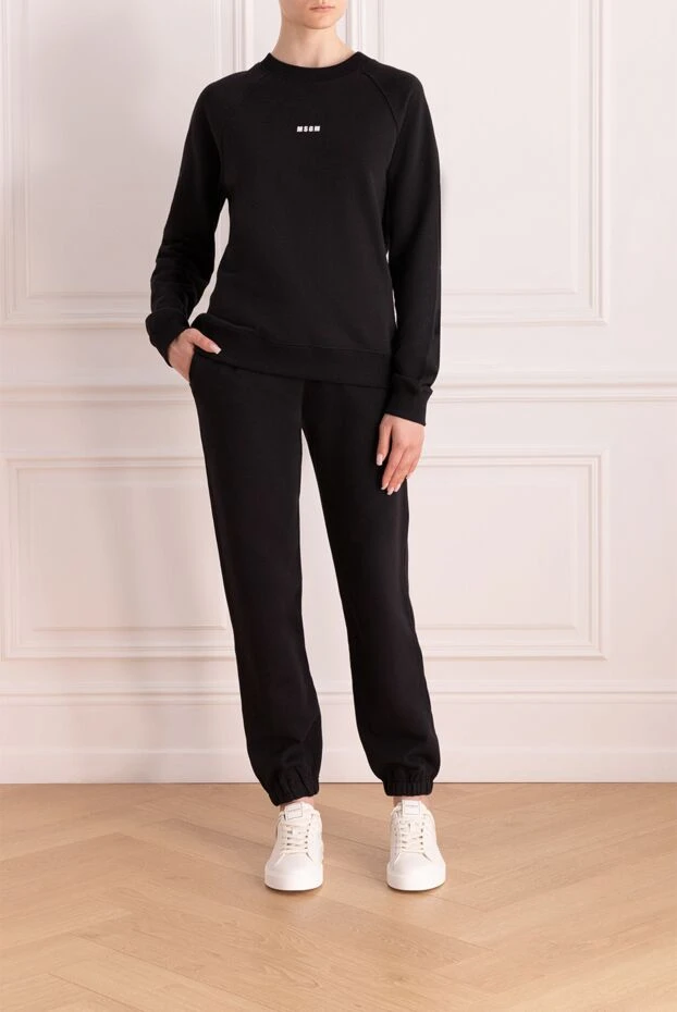 MSGM woman women's black walking suit made of cotton купить с ценами и фото 177875 - photo 2