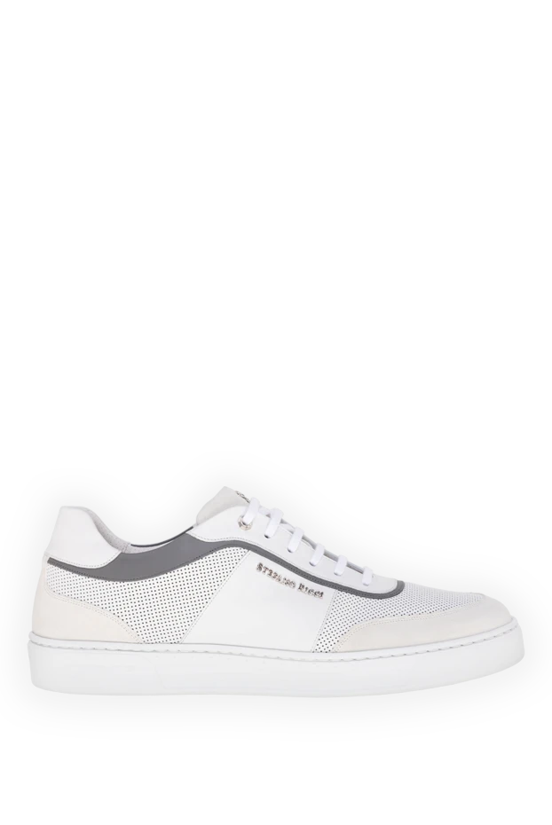 Sneakers made of genuine leather for men white - photo 1