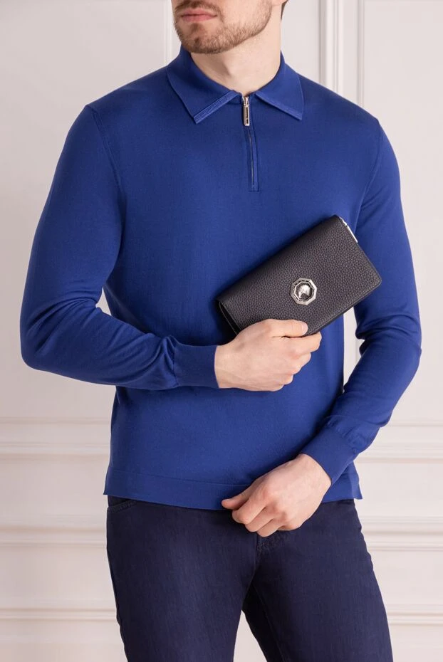 Stefano Ricci портмоне из натуральной кожи черное мужское 177905 - фото 2