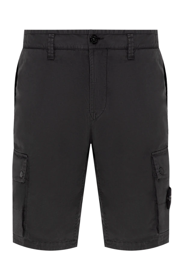 Stone Island man men's cotton and elastane shorts, gray купить с ценами и фото 177914 - photo 1