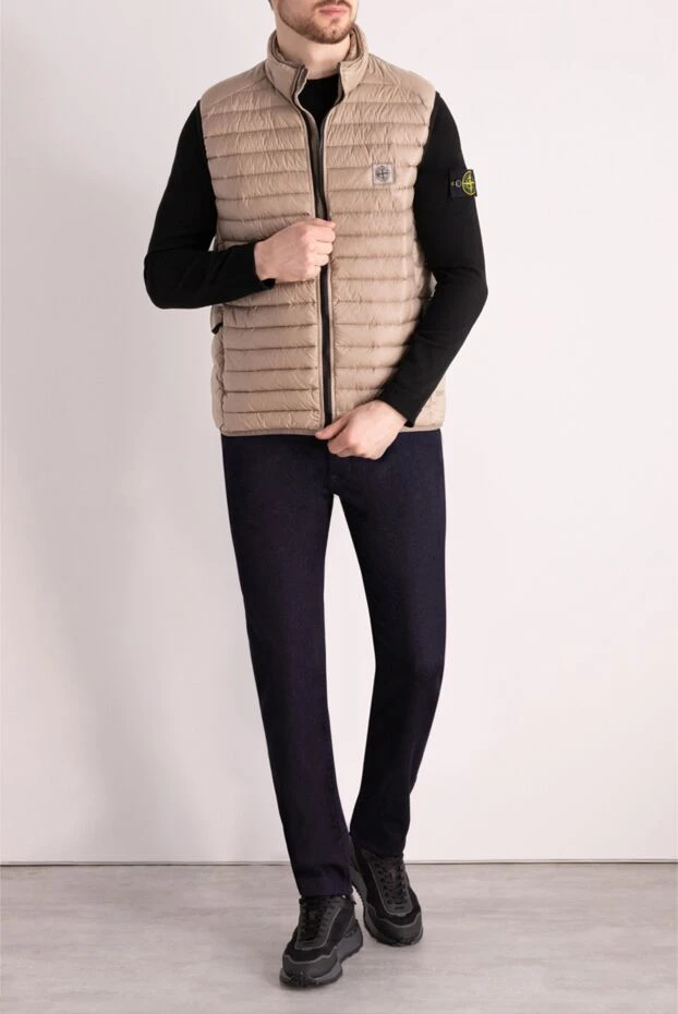 Stone Island man beige men's polyester vest купить с ценами и фото 177916 - photo 2