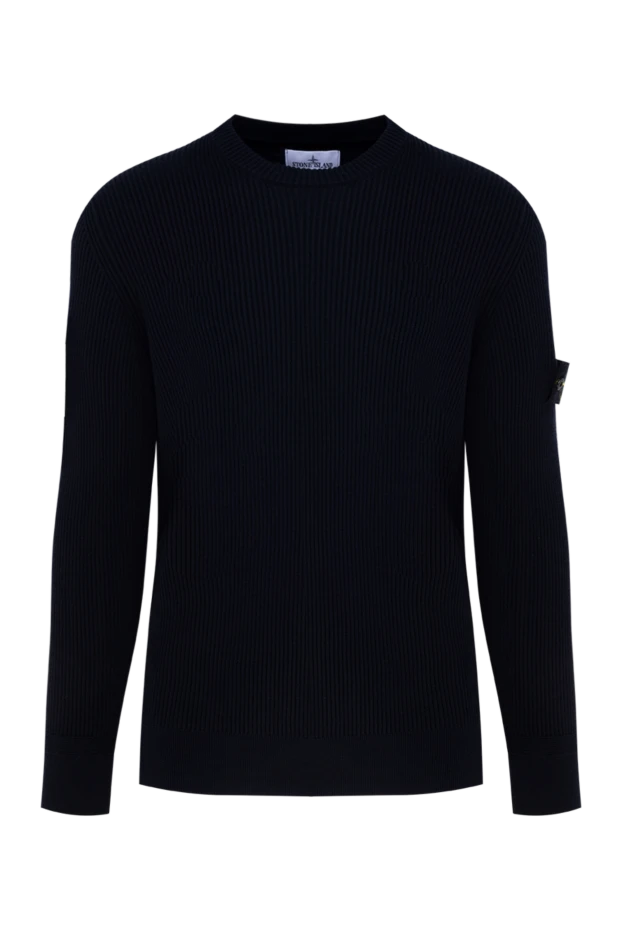 Stone Island man men's blue long sleeve wool jumper купить с ценами и фото 177918 - photo 1